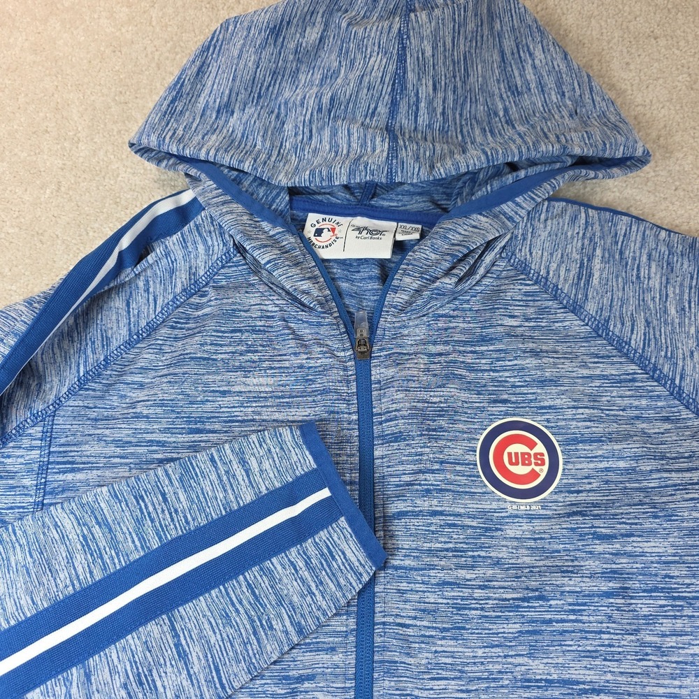 G-III 4Her By Carl Banks Hoodie Womens 2XL Blue Chicago Cubs MLB Lightweight